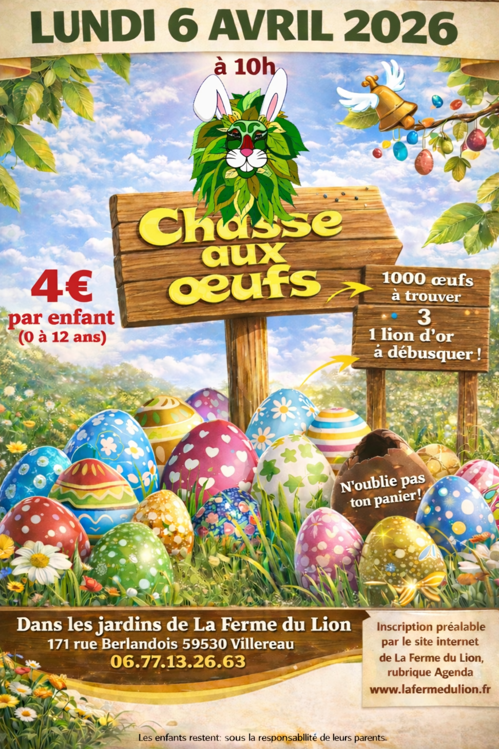 Chasse aux œufs de pâques